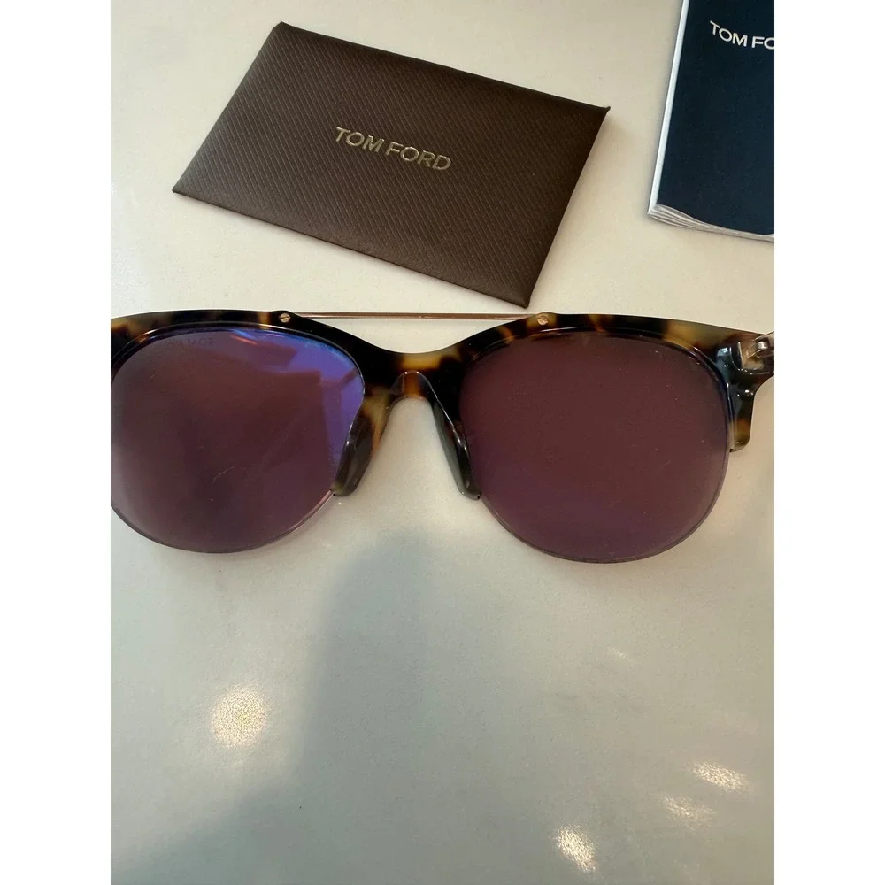 Tom Ford Adrenne TF517 Sunglasses Dark Havana Tortoise Rose Gold 56Z 55mm